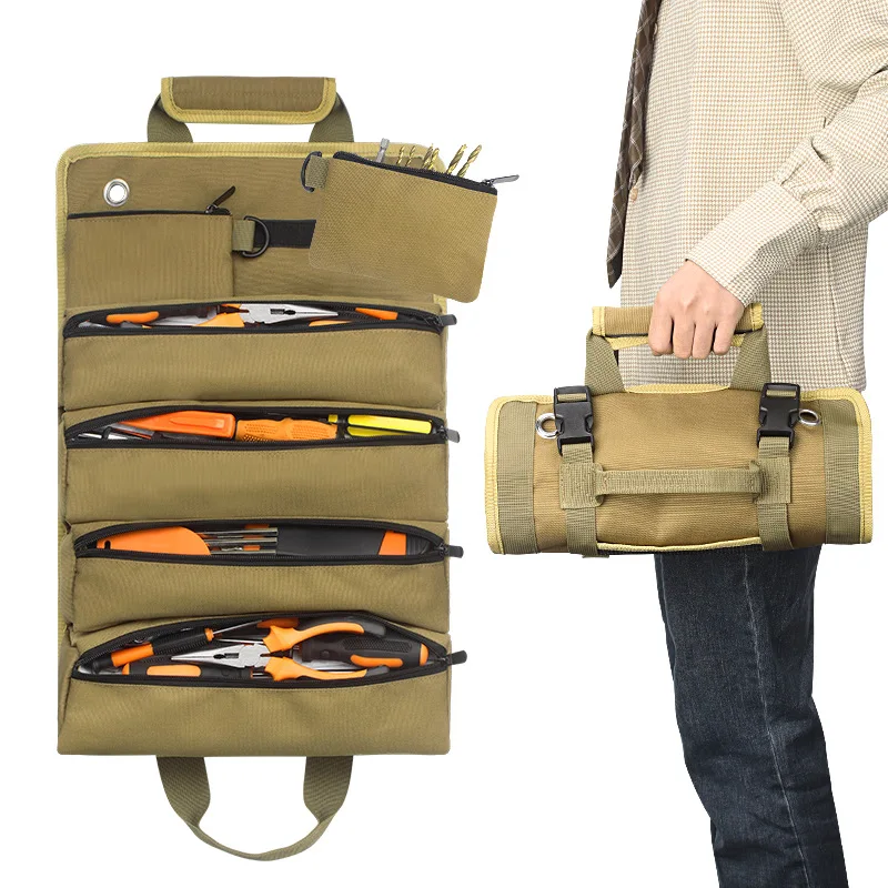 

Многофункциональная сумка для инструментов, сумка для хранения ручных инструментов с несколькими карманами и защитой от падения, сумка из ткани Оксфорд для электриков, отверток