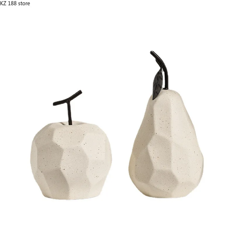 

Ins Ceramic Apple Pear Decoration Simple Living Room TV Cabinet Home Decoration Fruit Decoration Desk Decoration