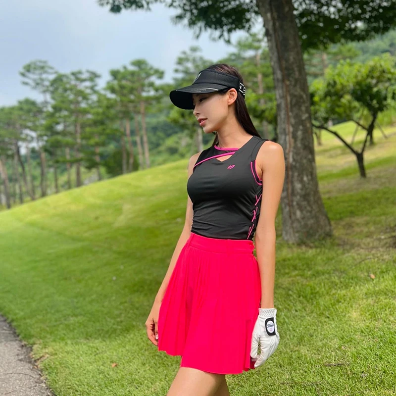 

2023 Spring/Summer Golf Apparel Women's Leisure Sports Tennis Women's Slim Fit Elastic Tank Top