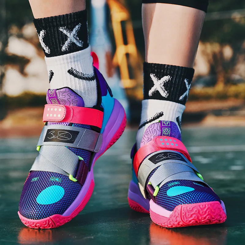 2022 Fashion Colorful Outdoor Professional Basketball Shoes Men Women Chunky Designer Shoes High Sneakers zapatillas baloncesto