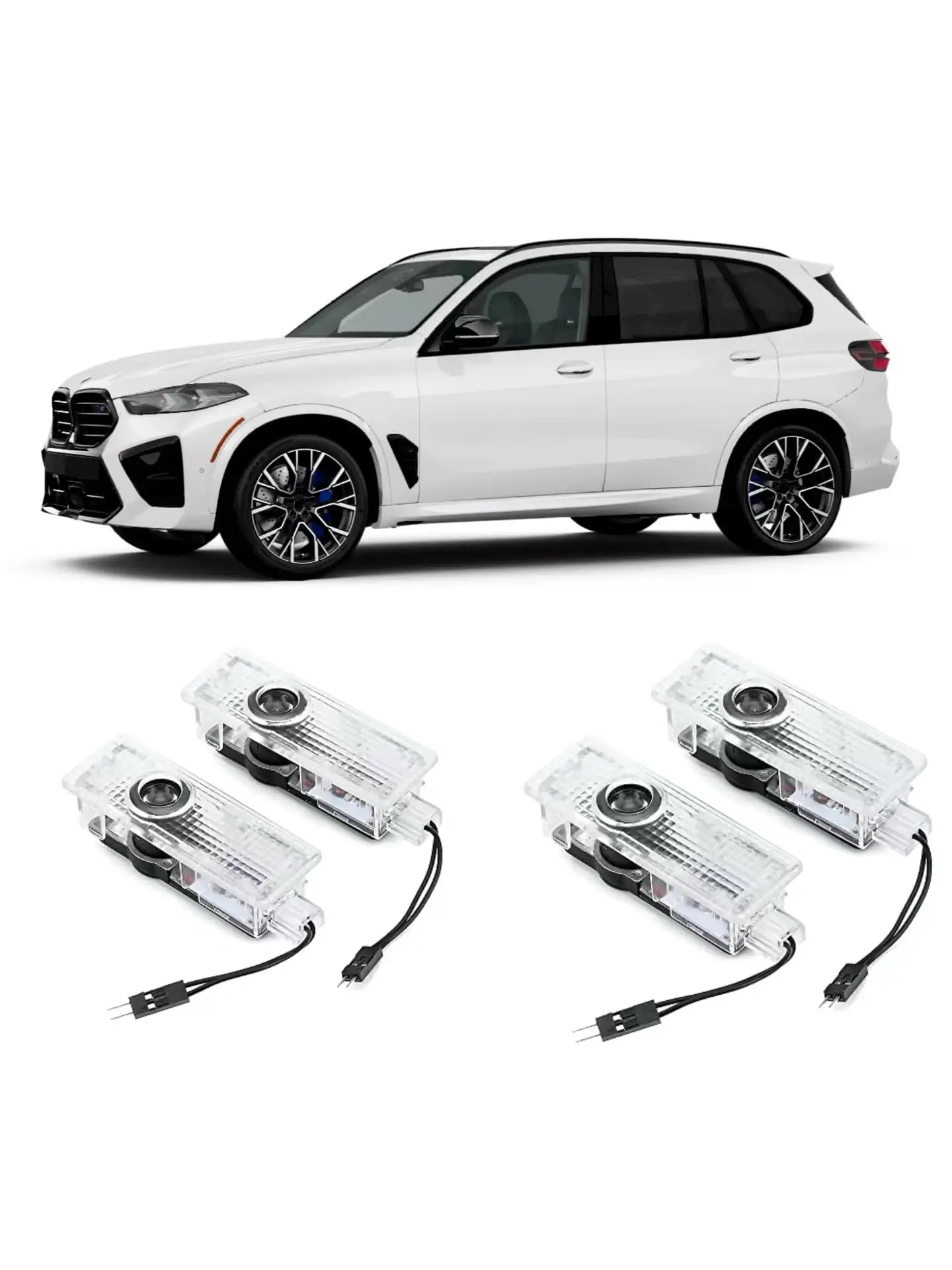 4 шт. автомобильные дверные фонари для приветствия 1/3/4/5/6/7/X1/X2/X3/X4/X5/X6/X7/M/Z/GT