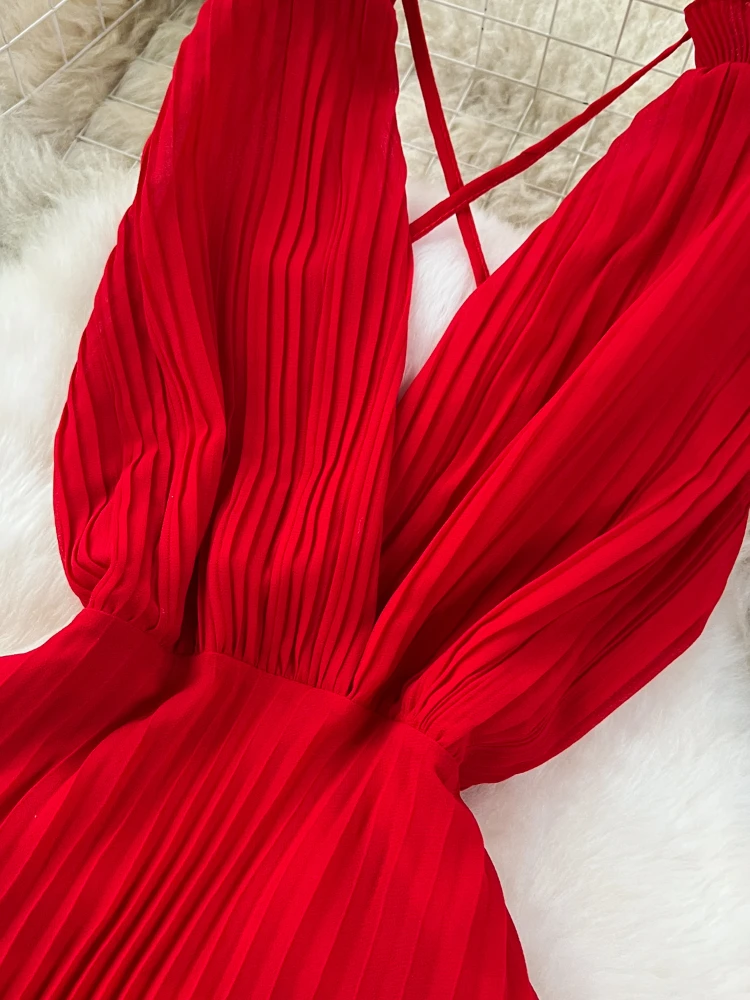 Платье Foamlina женское на бретельках модное элегантное пляжное длинное