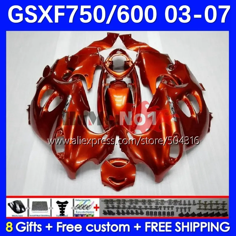 

Body For KATANA GSXF 600 750 C GSXF600 13No.129 GSX600F orange blk GSXF750 03 05 06 07 GSX750F 2003 2004 2005 2006 2007 Fairing
