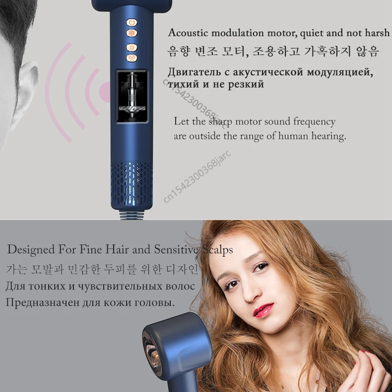 Leafless Hair Dryer Negative Ion hair care Professinal Quick Dry 220V Home Powerful Hairdryer Constant Anion Electric Hair Dryer