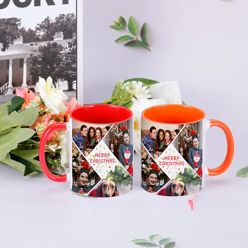 

Custom Photo Mugs for Christmas Exclusive 11OZ/330ML Coffee Mug with Picture Ceramics Cups Milk Cup for Friends Couple Gifts