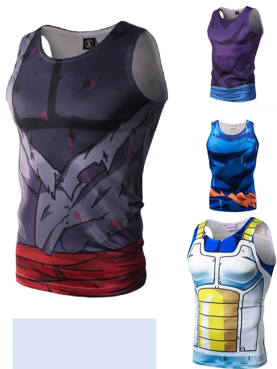 

3D Anime Tank Tops Men Anime Vest singlet Tops Tees Goku Waistcoat Fitness Male Bodybuilding Clothing Streetwear ZOOTOP BEAR
