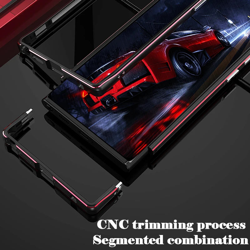 Luxury Double Patchwork Color Aluminum Bumper For Samsung Galaxy S22 S23 Ultra Note 20 Ultra Metal Camera Protection Cover Coque