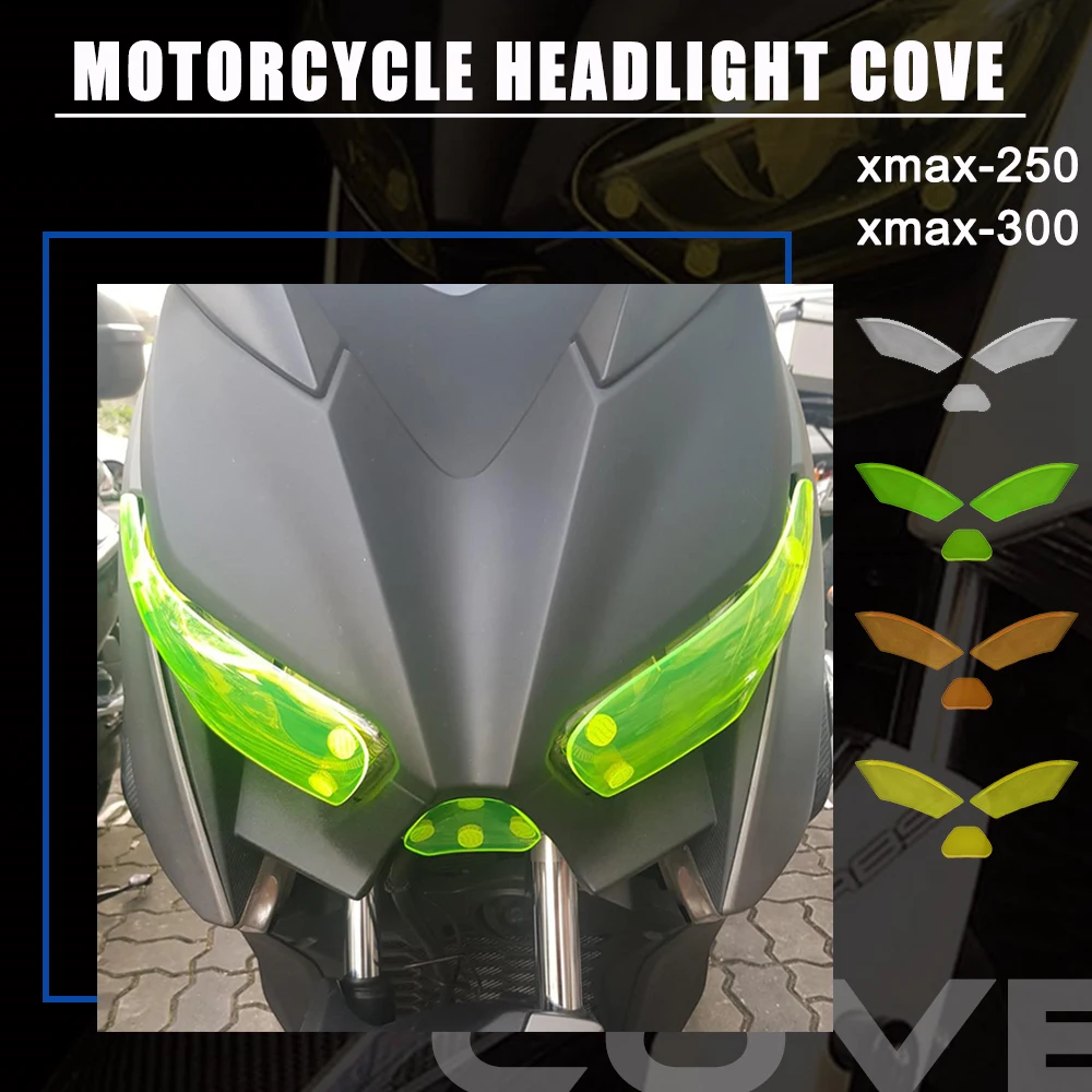 

MTKRACING For YAMAHA XMAX 250 XMAX 300 XMAX 400 motorcycle headlight protective cover screen acrylic light sheet