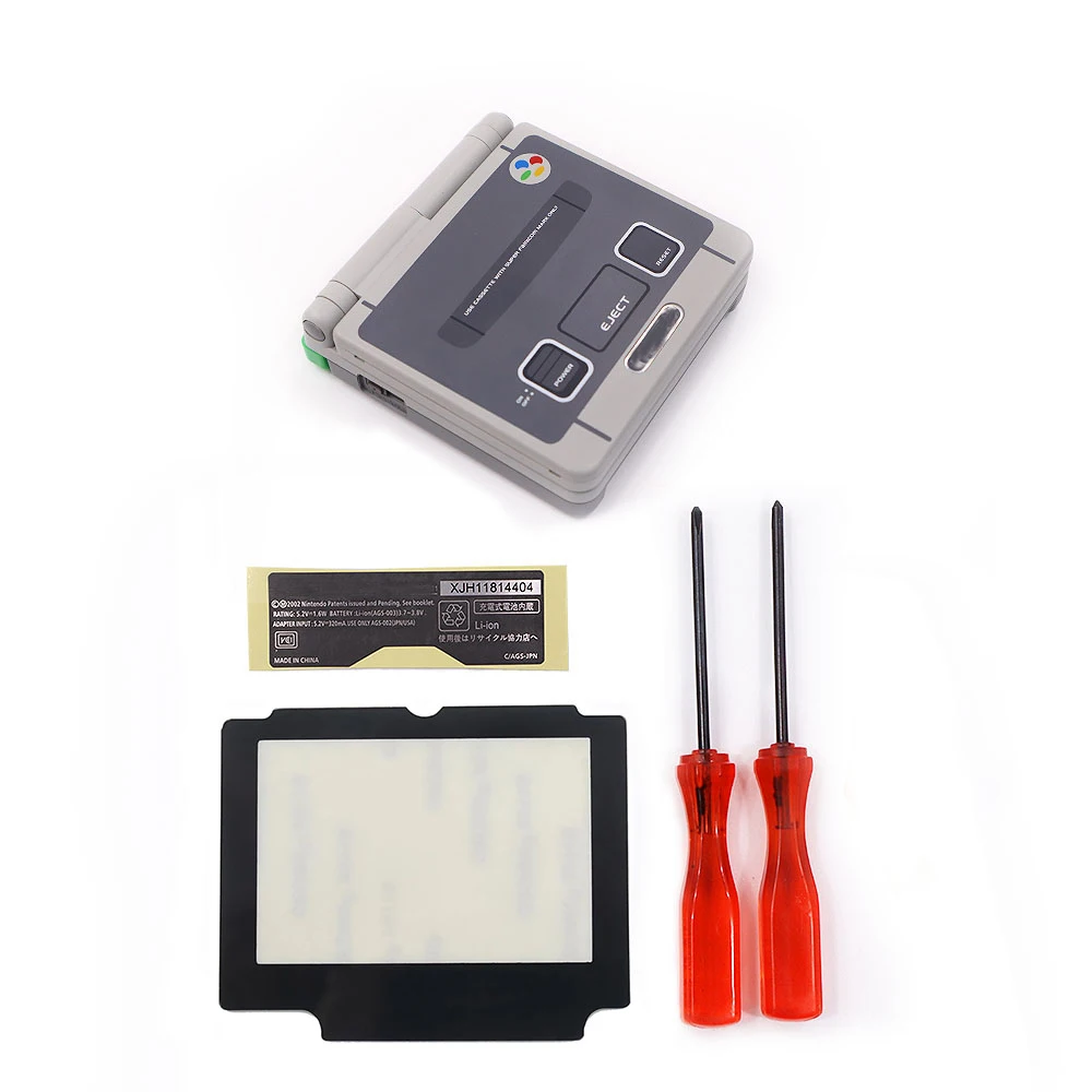 

HISPEEDIDO Full Set Housing Cover Repairt Parts for Nintendo GBA SP Case for Gameboy Advance SP Shell Screwdriver buttons