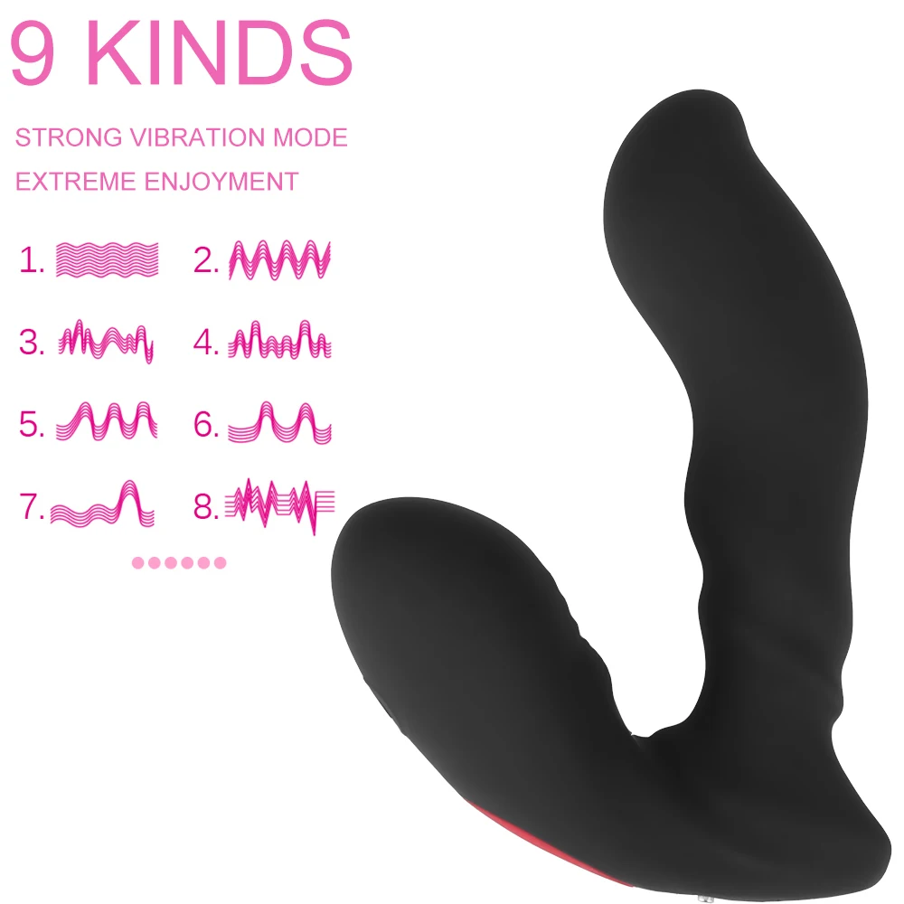 Оло Анальная пробка вибратор беспроводной пульт дистанционного управления 9