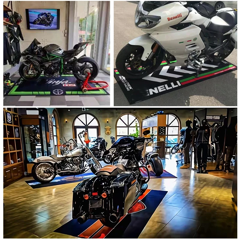 Крутой коврик для мотоцикла с логотипом Yamaha Bmw Suzuki Kawasaki Honda Aprilia рабочий гаража | Отзывы и видеообзор -1005004234902017