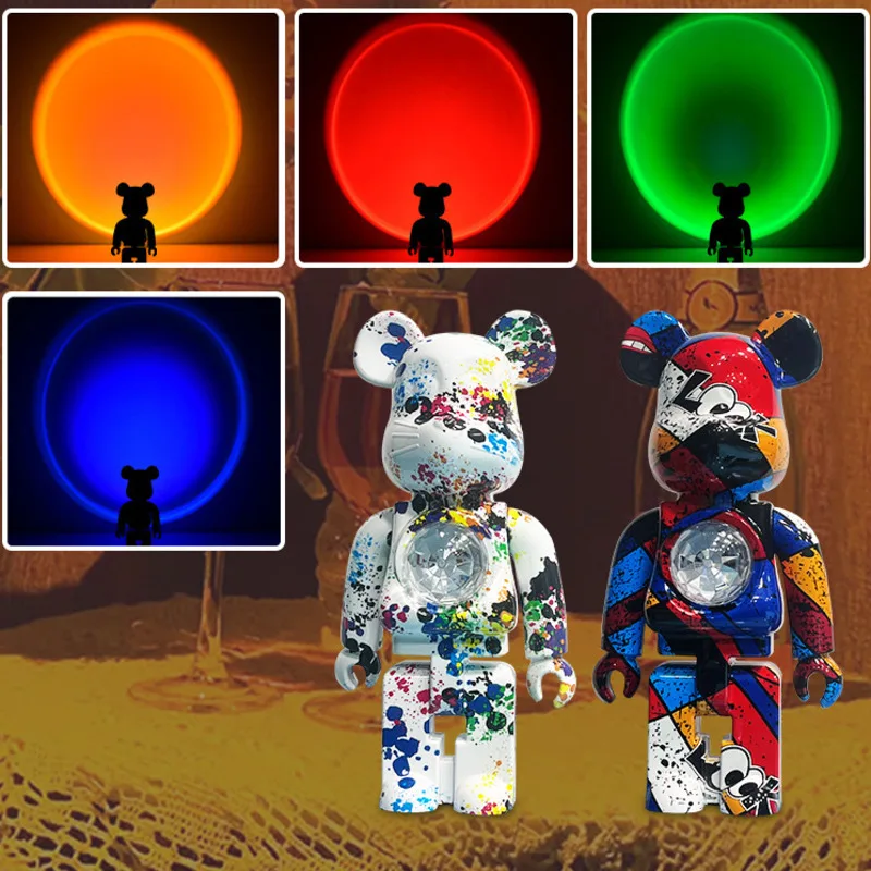 

Creative Cartoon Bearbrick Bluetooth Speaker Violence Bear Speaker Bookshelf Living Room Home Decor Ornament Toys