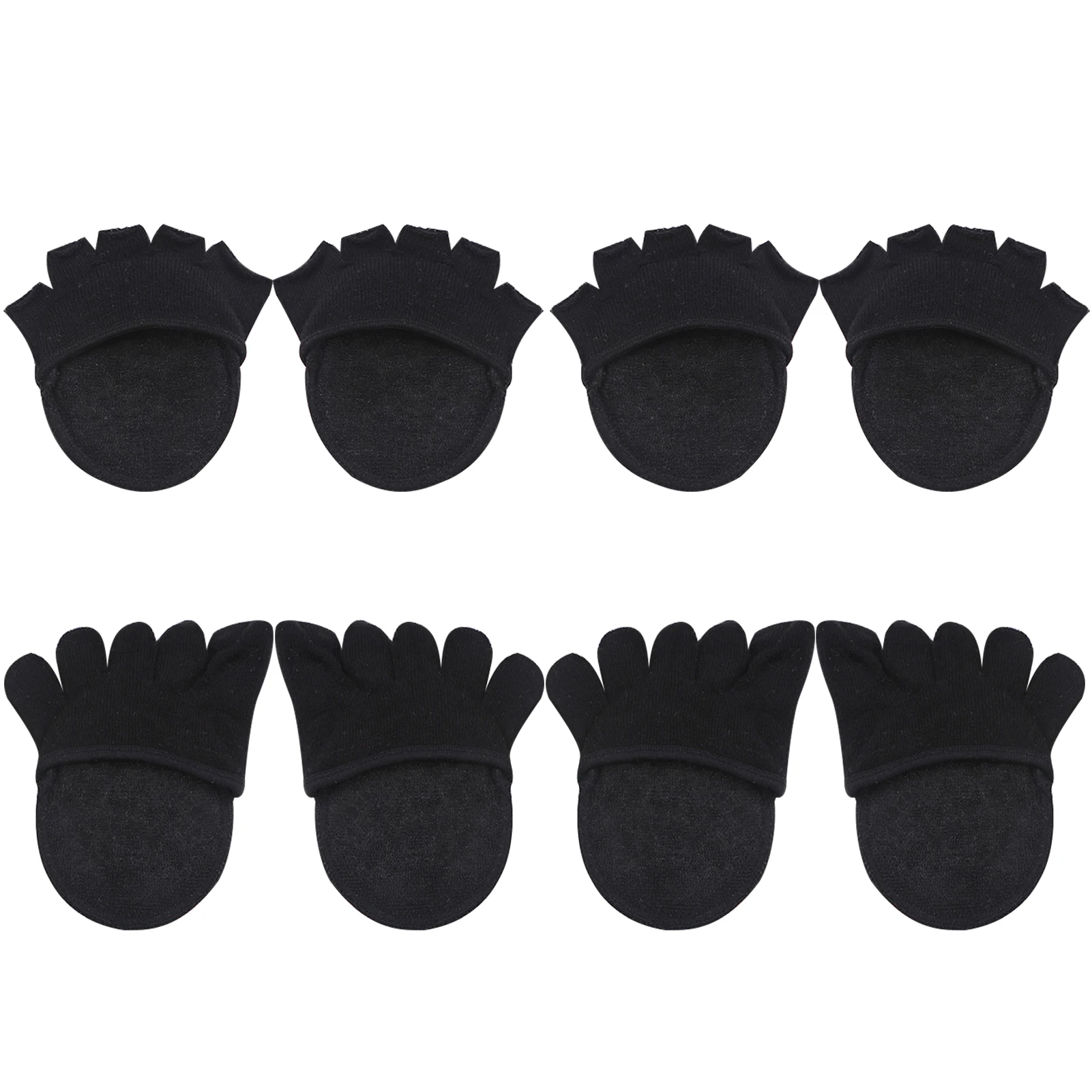 

4pairs Reusable Non Slip Pain Relief Solid For Summer Elastic Ergonomic Sweat Absorption Soft Front Foot Cushion Metatarsal Pad