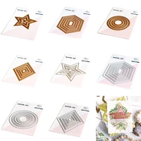nested hexagons star hot foil metal cutting dies for diy scrapbooking crafts maker photo album template handmade decoration 2022