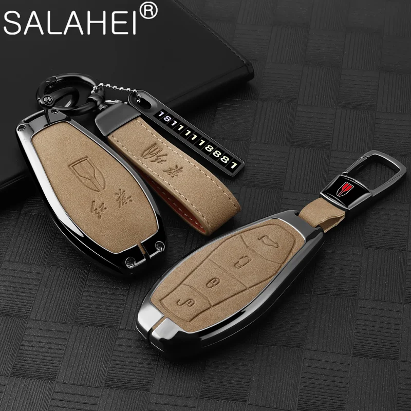 Умный Автомобильный Брелок дистанционного управления из цинкового сплава, оболочка, оболочка для FAW Hongqi H5 2021 2022 2023 Hongqi H5, брелок без ключа, аксессуары