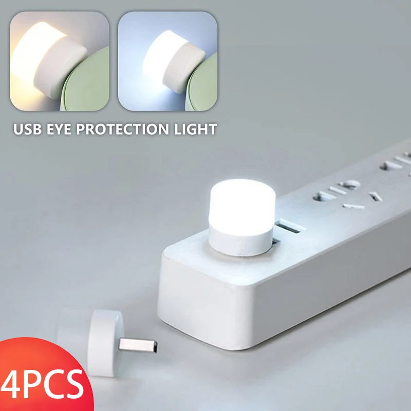 

4pcs Eye Computer Reading Charging Lamp Light Power Lamps Protection Light Light Reading Lamp Usb Night Book Mobile