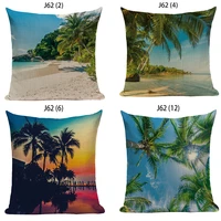 seaside coconut tree scenery pillow cover cushion cover softness cover pillow friends tv show home decoration linen pillow cover
