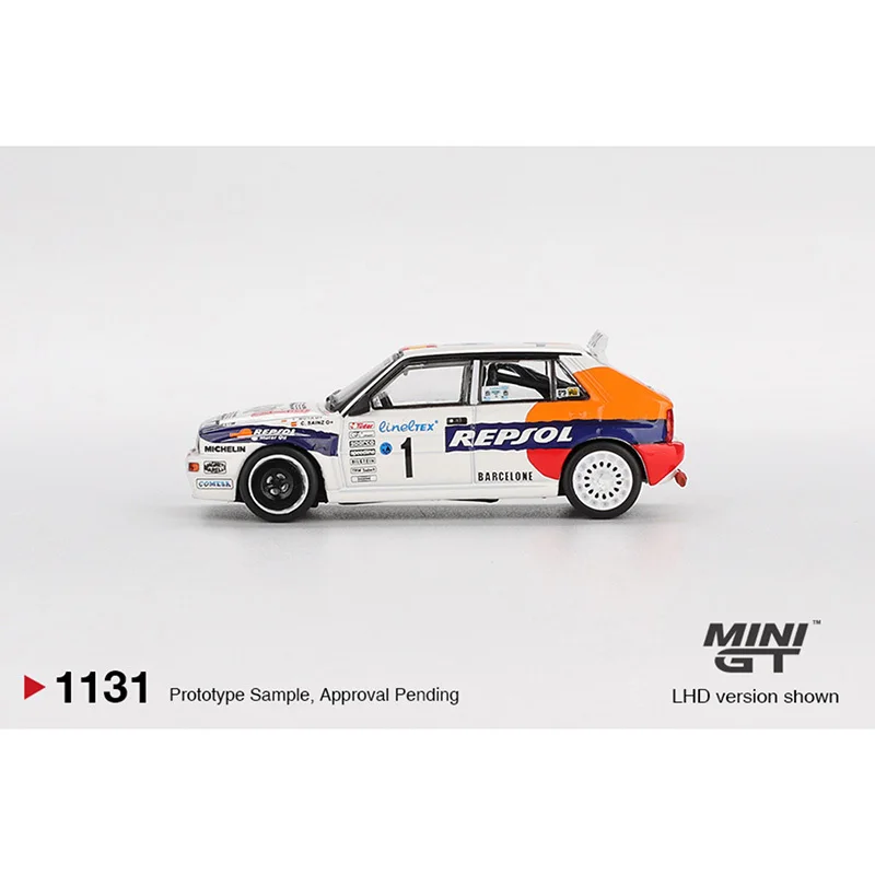 Фото MINIGT 1131 1:64 Lancia Delta HF Integrale Evoluzione # Коллекционная модель автомобиля 1993 года Rallye Monte Carlo, литая под давлением, игрушка №3