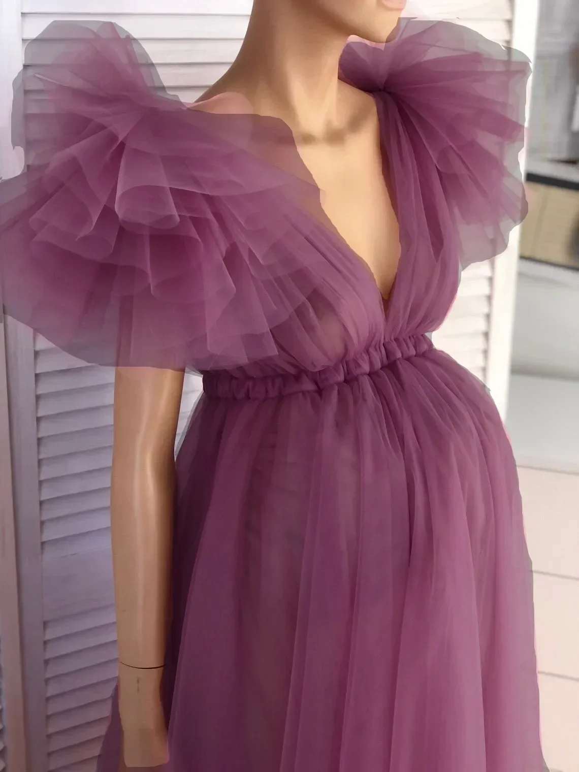 Одежда для фотосъемки платье беременных сексуальное кружевное длинное с цветами