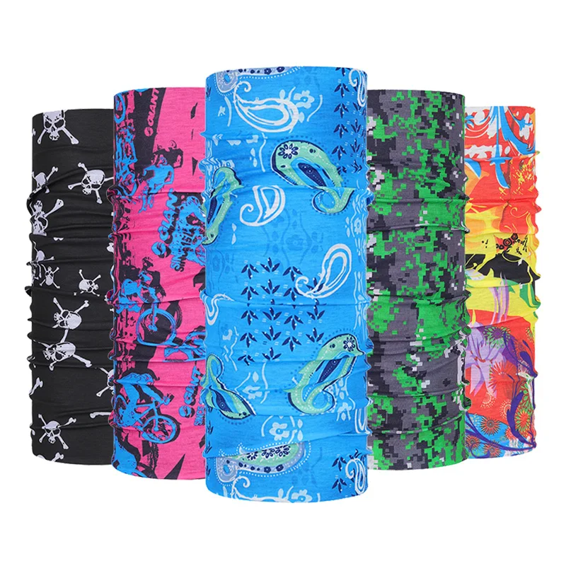 

Головной убор для велоспорта на открытом воздухе, непродуваемая волшебная маска для лица с принтом, мешок, дышащий головной убор для велосп...