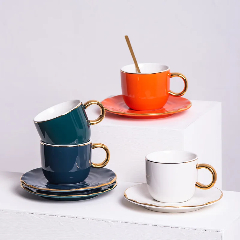 

3 шт., набор керамических кофейных чашек и блюдец