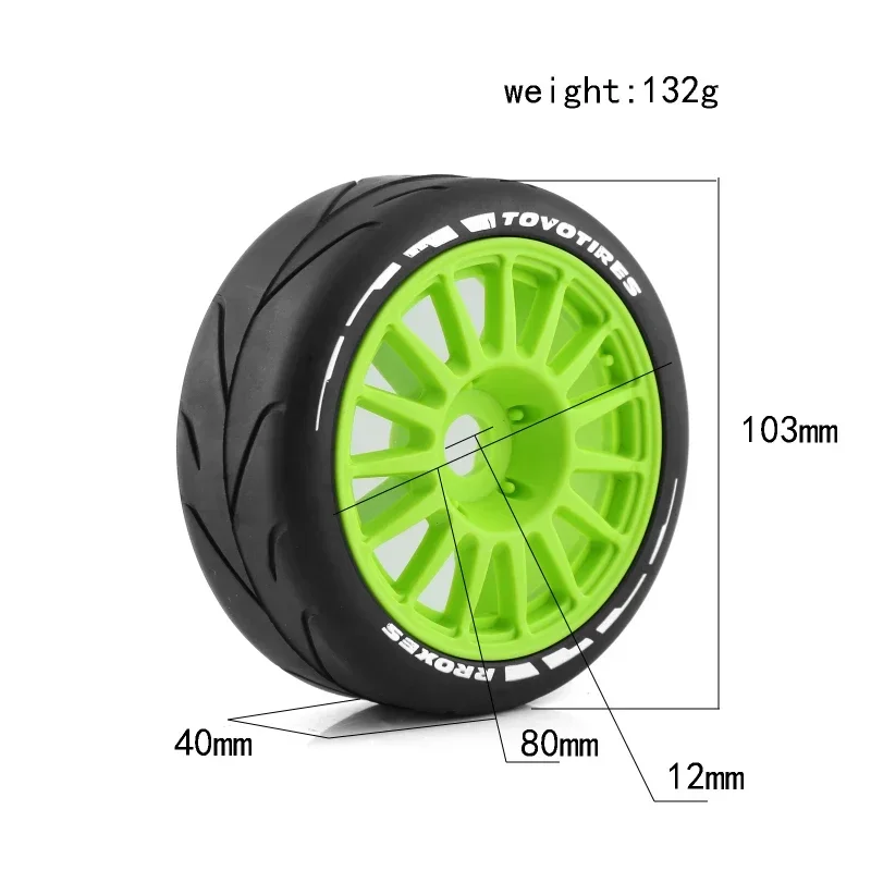 4 шт. 103 мм 1/8 радиоуправляемая внедорожная Багги ралли автомобильные шины колесо