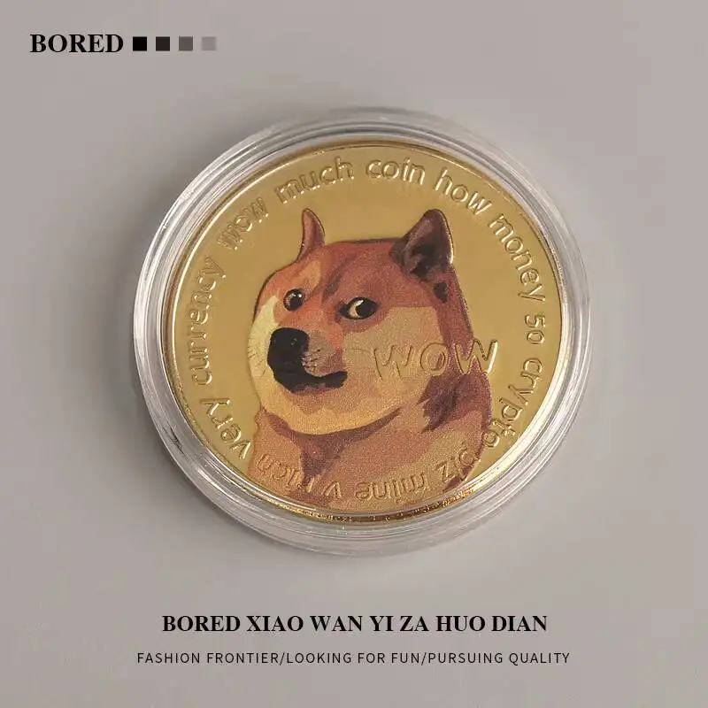 Фото Если вам скучно, дайте ему собаку! Коллекционная памятная монета Doge, монета для игр, небольшой сувенир, декоративный подарок №3
