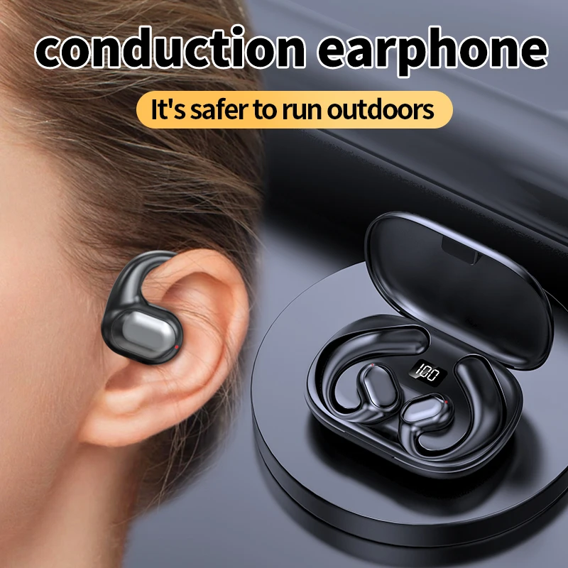 

New Bone Conduction Headphones Bluetooth BL35 Wireless Earphones Waterproof Sports Headset With Mic For Sport Running Driving