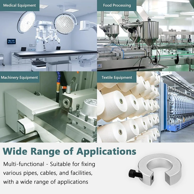 8 sztuk SBR20 Kołnierze ogranicznika szyny liniowej Pierścienie mocujące wału ze stopu aluminium z kluczem kołnierze liniowego