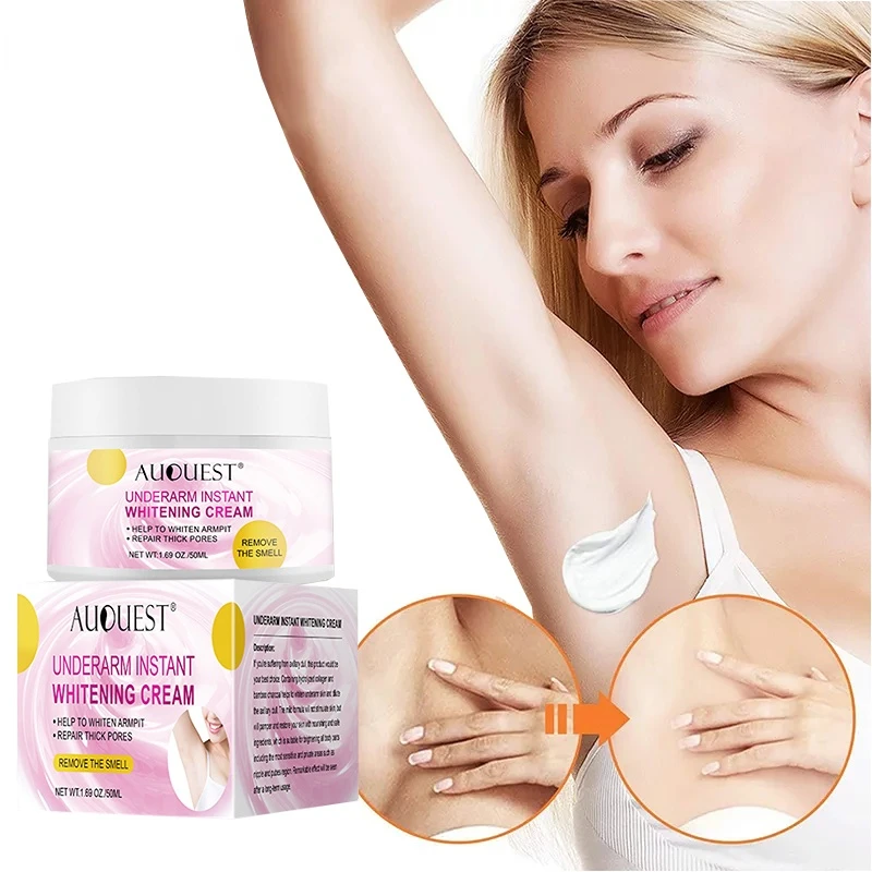 

AUQUEST Whitening Skin Cream Intimate Areas Lightener Armpit Underarm Bikini Bleach Whitening Dark Spot Cream Body Care 50ml