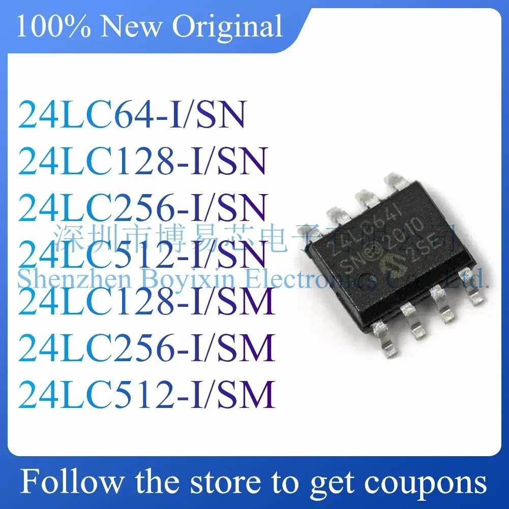НОВЫЙ 24LC64 24LC128 24LC256 24LC512-I/SN 24LC512-I/SM.Оригинальный продукт