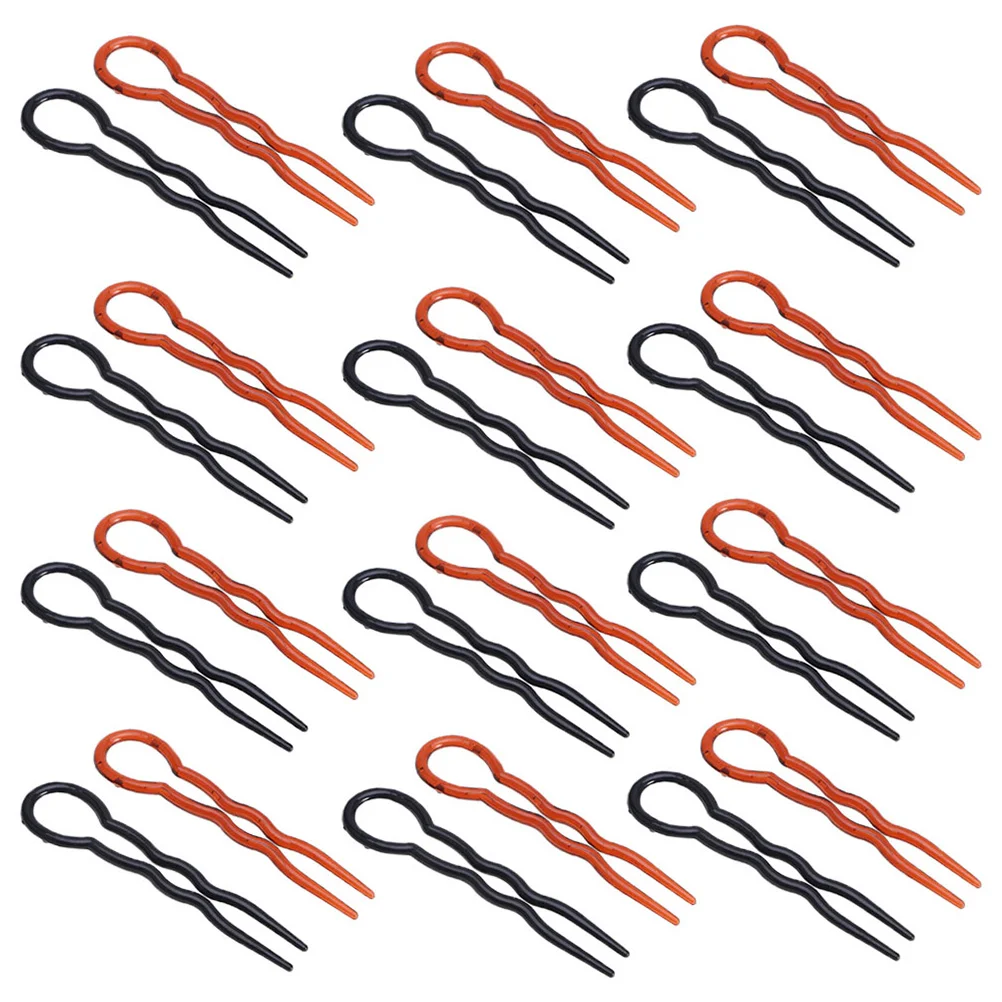 

24pcs U-shaped Hair Forks Updo Hair Styling Tools Bun Hairpin Women Hair Accessories