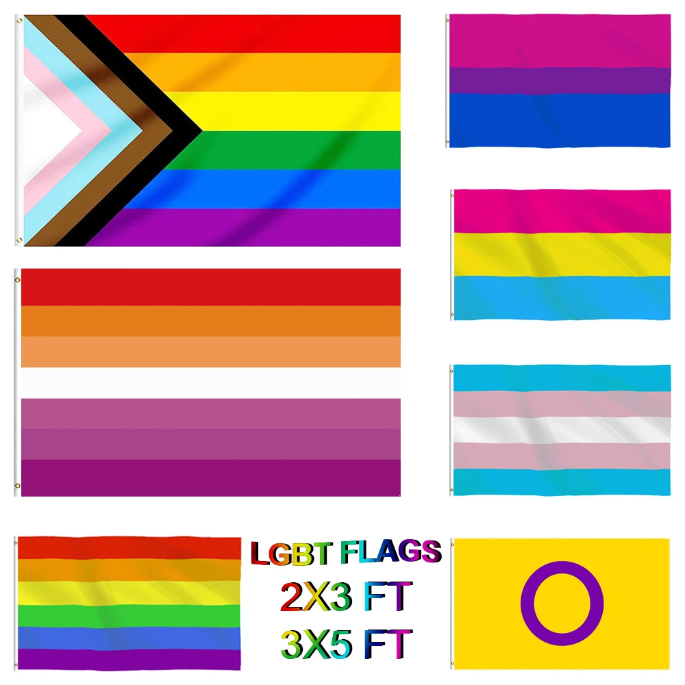 

New Rainbow Flag 90x150cm New 3*5ft Gay Things Pride Bisexual Lesbian Pansexual LGBT Accessories Flags Free Shipping 2023