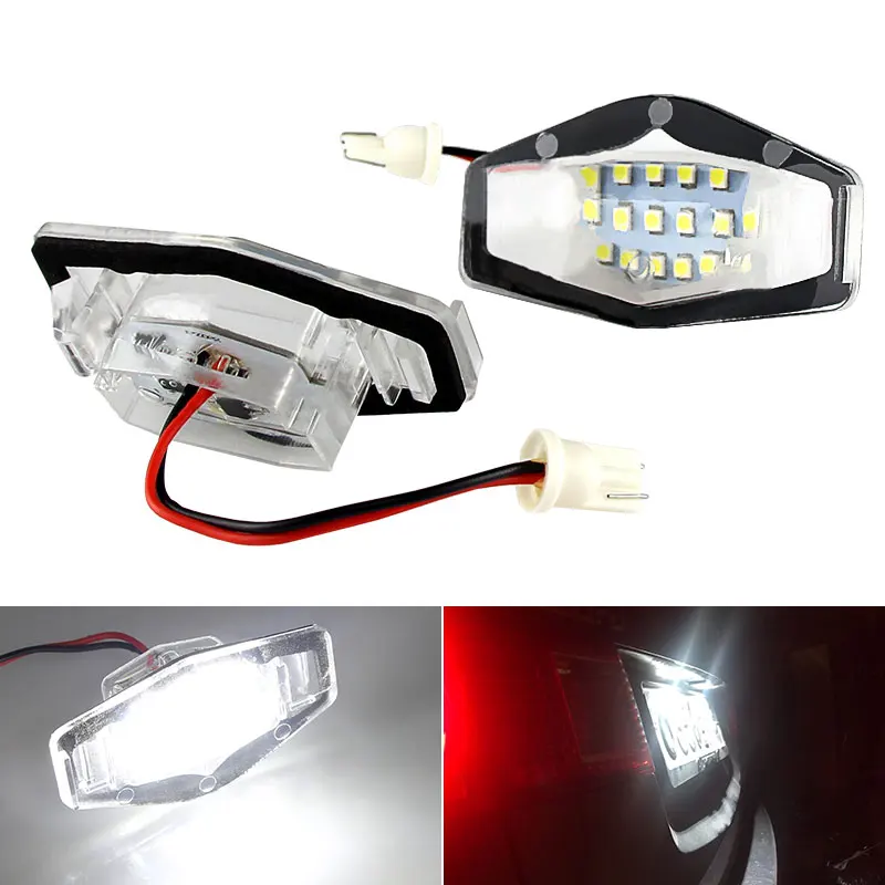 

2 шт. CANbus светодиодная лампа освещения номерного знака без ошибок для Honda Accord Odyssey Civic Sedan City Acura MDX TSX ILX RDX RL TL