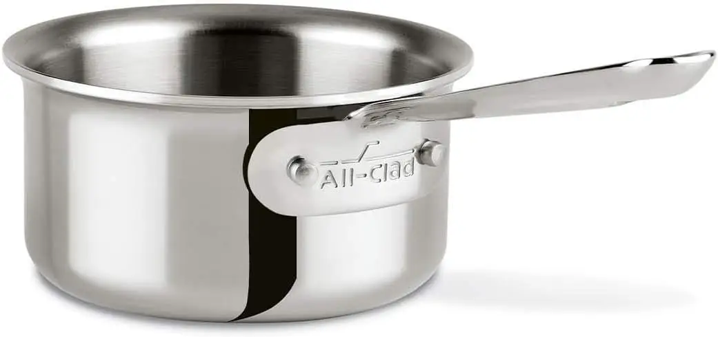 

3-Ply Stainless Steel Butter Warmer .5 Quart Induction Oven Broil Safe 600F Pots and Pans, Cookware, Sauce Pan