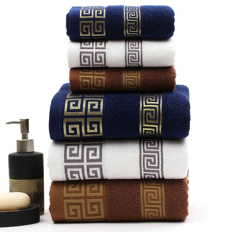 

Towel set 1pcs bath towel+2 pcs face towel Cotton towels 3 colors 100% Cotton Compressed Quick-Dry Machine Washable