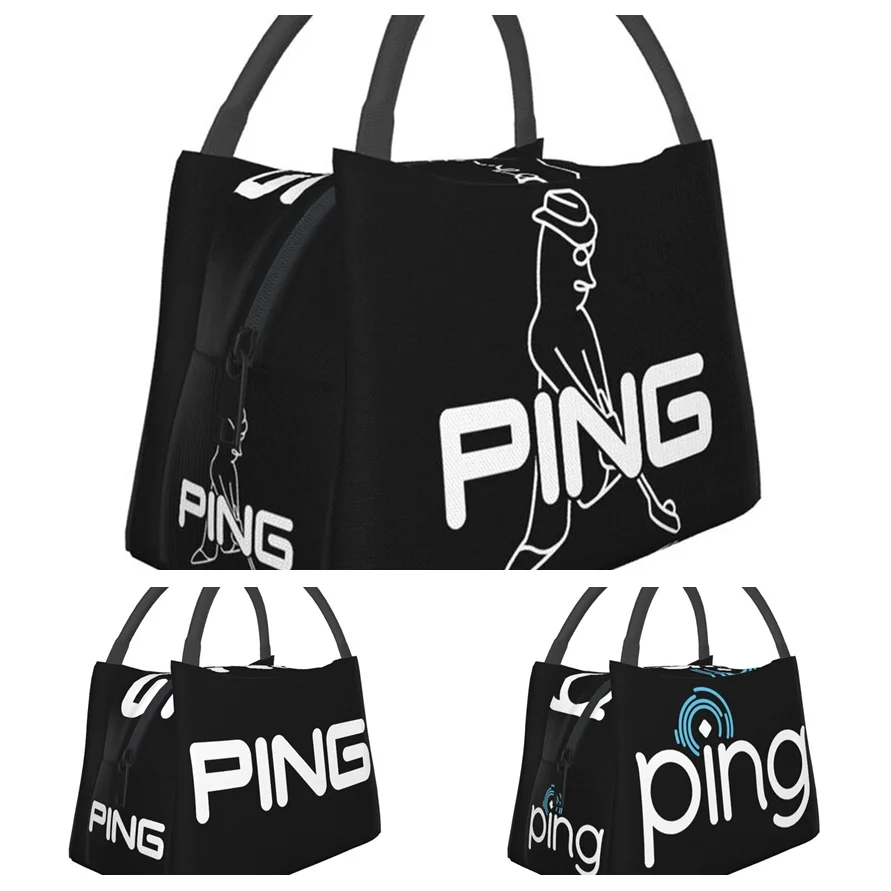 

Golf Insulated Lunch Bags for Women Portable Thermal Cooler Food Lunch Box Work Travel