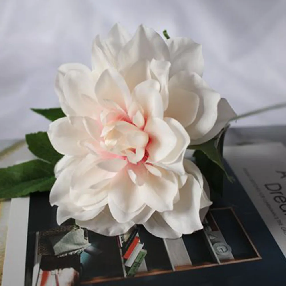 

Simulation Single Branch Dahlia Artificial Silk Flowers Wedding Party Bouquet Bride Hand Holding Flower Home Garden Decoration