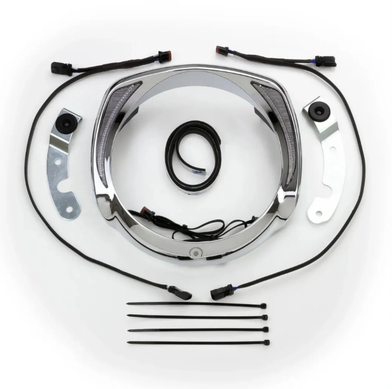 

Новое кольцо накладки на лицевую панель фары с янтарным указателем поворота, 14 моделей Harley Davidson Touring, включая: Street Glide FLHX/ST FLHXST