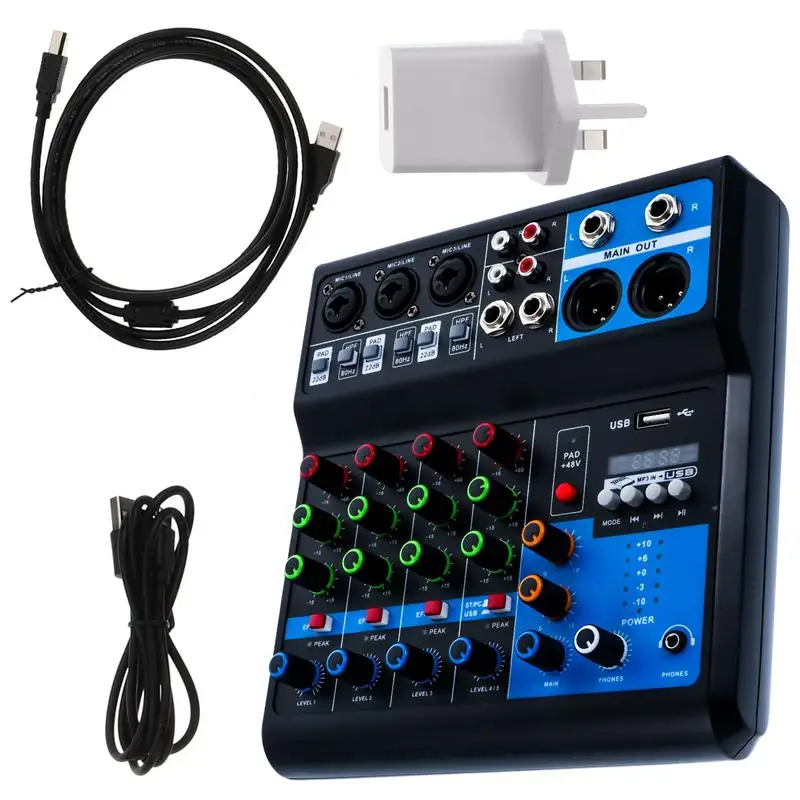 

1 Set Sound Console 5 Channel Portable Professional Sound Console Voice Processor