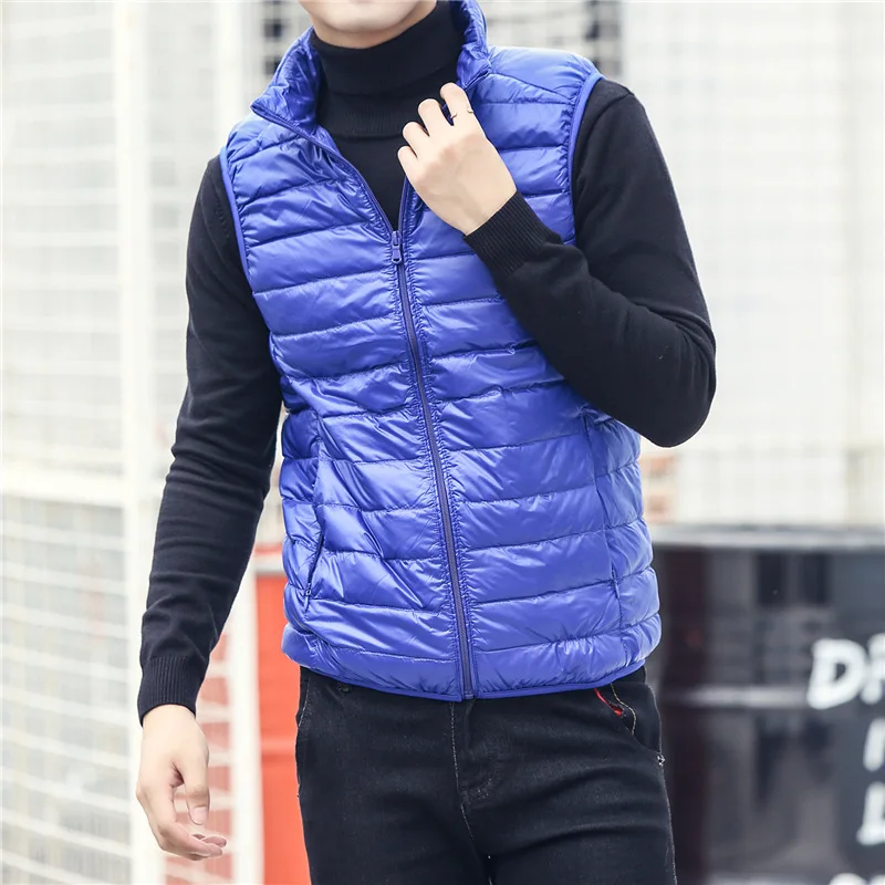 Fashion Brand Men Down Vest Coats New Winter Casual Sleeveless Lightweight Down Duck Vest Coats Male coat men 2022 men vests