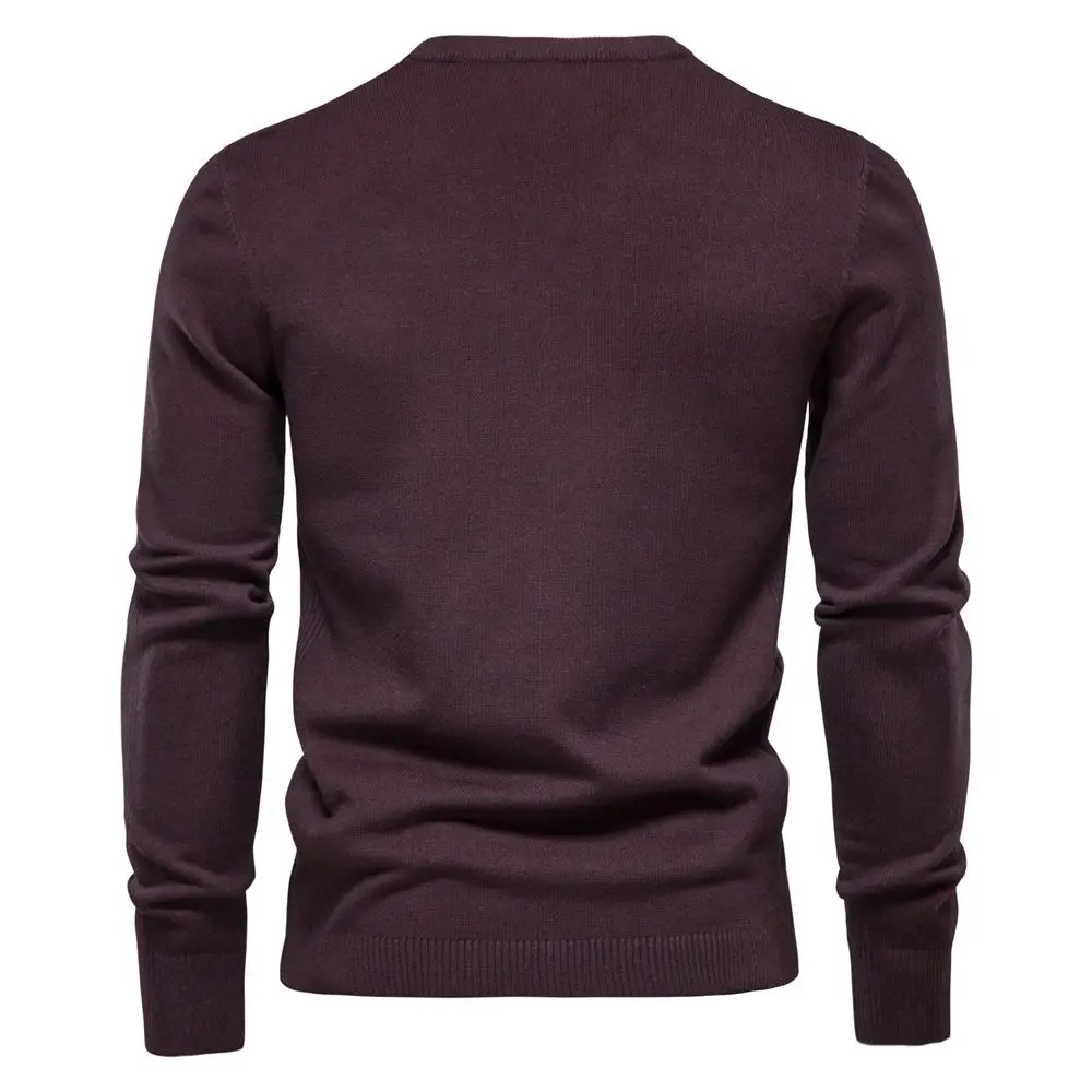 New Winter Thick Pullover men's O-Neck Solid Color Long Sleeve Warm Slim Sweater men's Sweater Pull men's Sweater Clothing LOW01