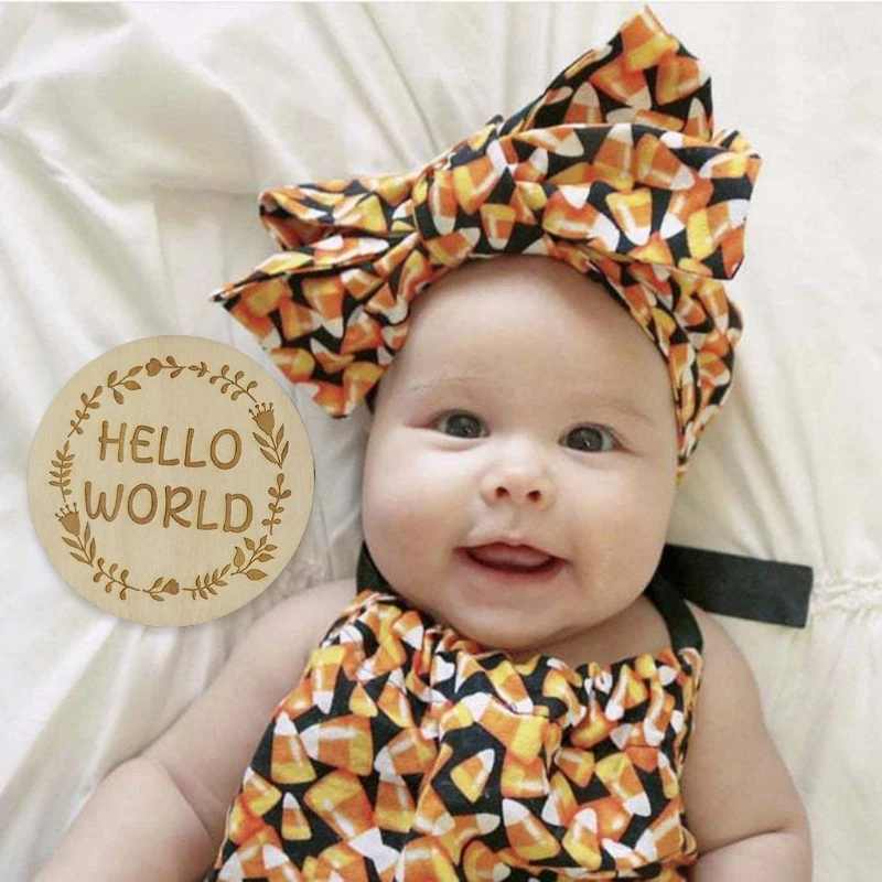 

2 Pcs Newborn Monthly Growth Recording Cards Wooden Birth Commemorative Cards Photography Props Toy