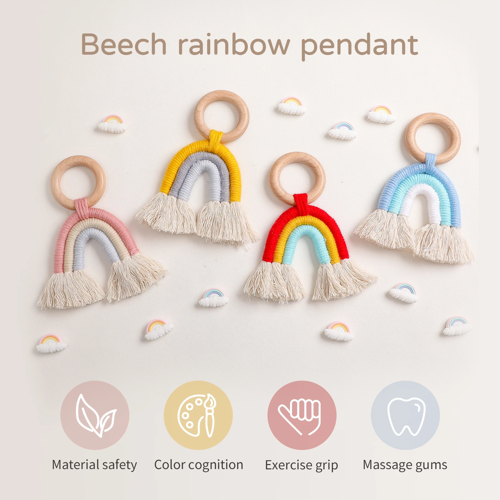 Детский Прорезыватель для зубов плетеная хлопковая веревка ручная работа