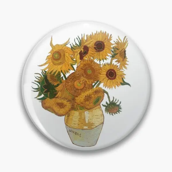 

Van Gogh Sunflowers Customizable Soft Button Pin Lapel Pin Gift Cute Funny Metal Decor Cartoon Jewelry Badge Clothes Brooch
