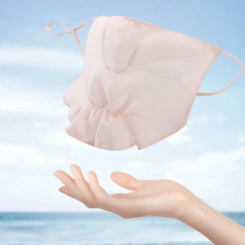 Дышащая Шелковая Маска Для Лица С Защитой От Ультрафиолета Занятий Спортом На