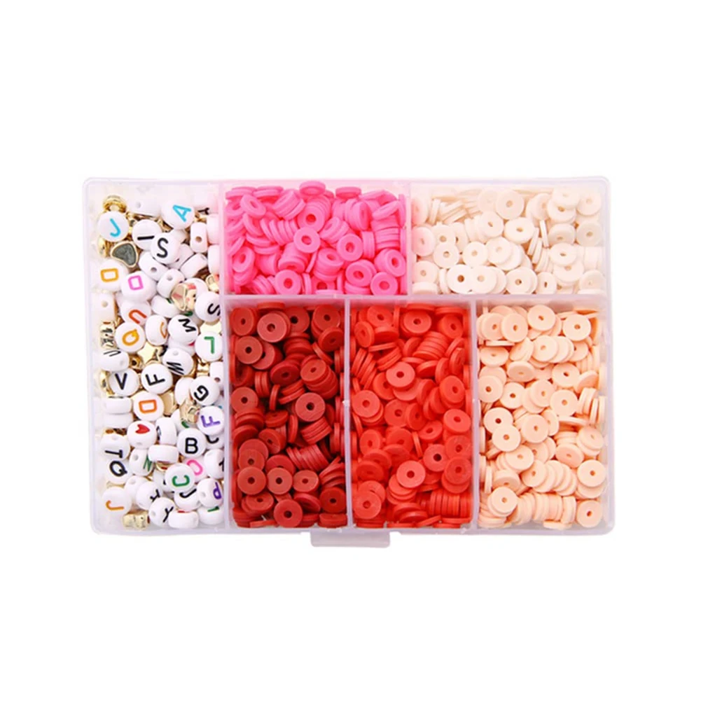 

Clay Beads for Bracelet Making, Clay Beads for Making, Flat Round Polymer Clay Spacer Beads for DIY Bracelet Craft