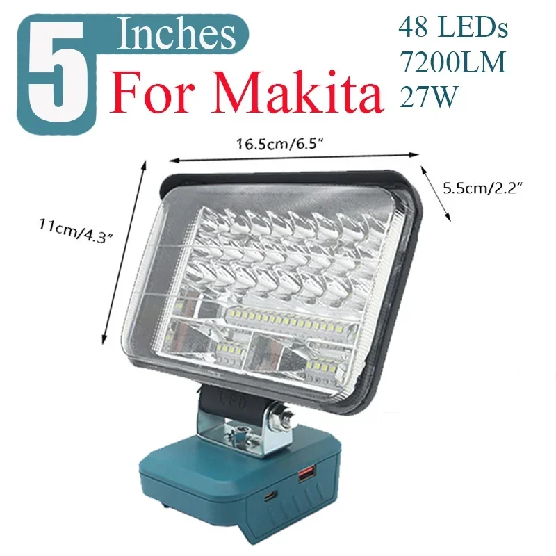 

Портативная светодиодная лампа Dawupine для аккумуляторов Makita 18В