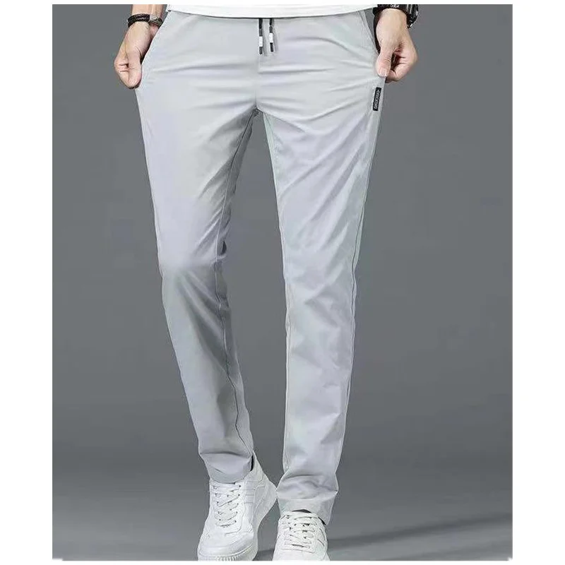 

Men Sports Pants 2023 Summer Thin Quick-drying Pants Men Ice Silkmountaineering Casual Pants Oversized Outdoor Work Trouser