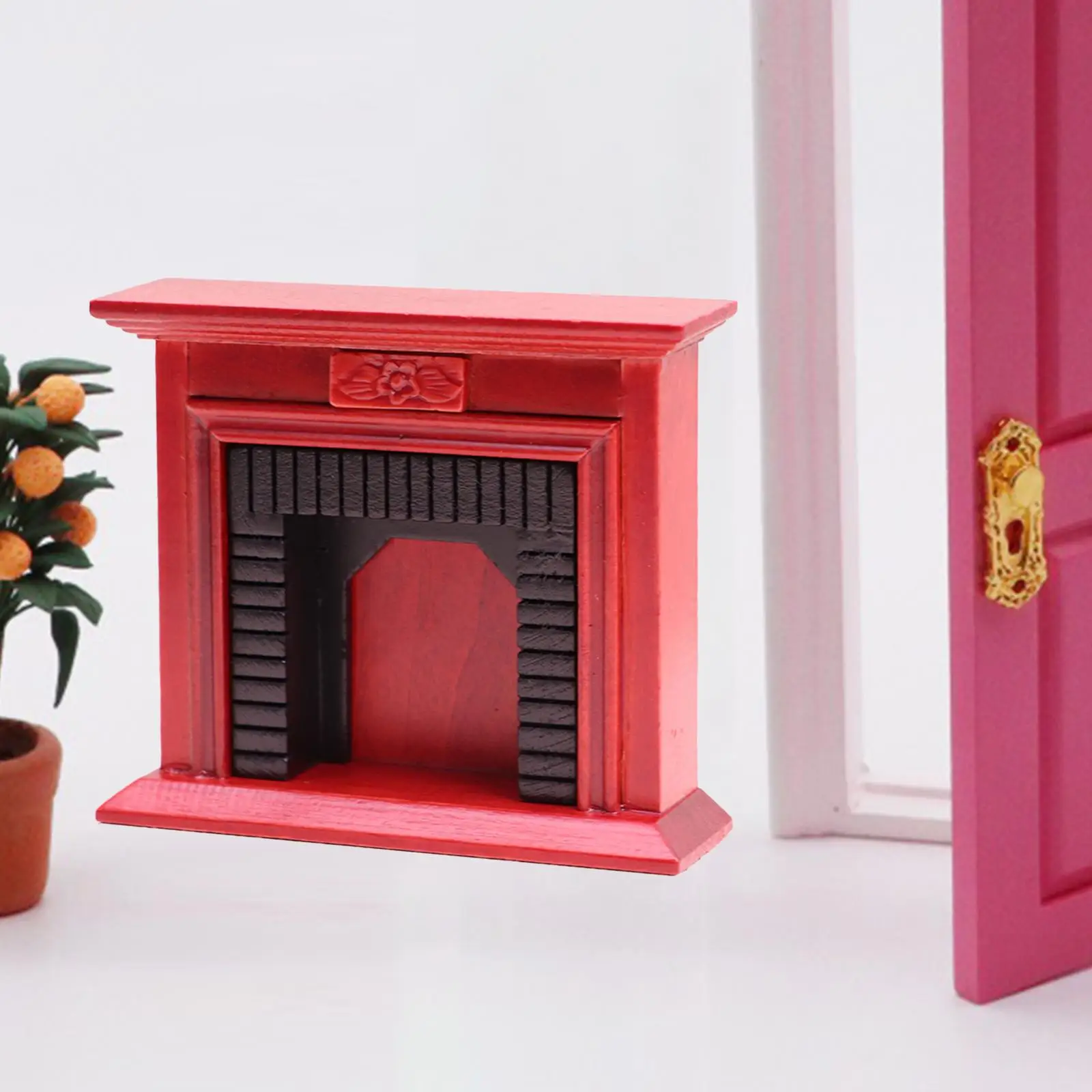 

1:12 камин винтажная деревянная имитация декоративная игрушка фото реквизит DIY модель сцены